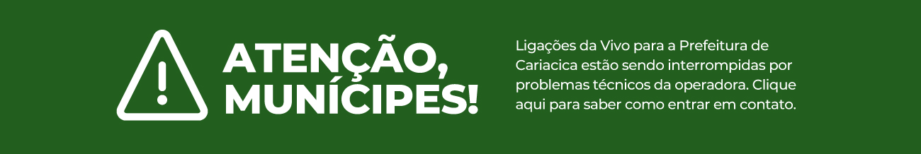 Telefones alternativos para atendimento ao público